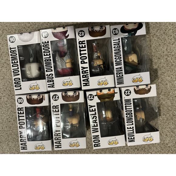 Lot of 8 Harry Potter Funko Pop Dumbledore Voldemort Ron Weasley Neville Minerva - Picture 5 of 7
